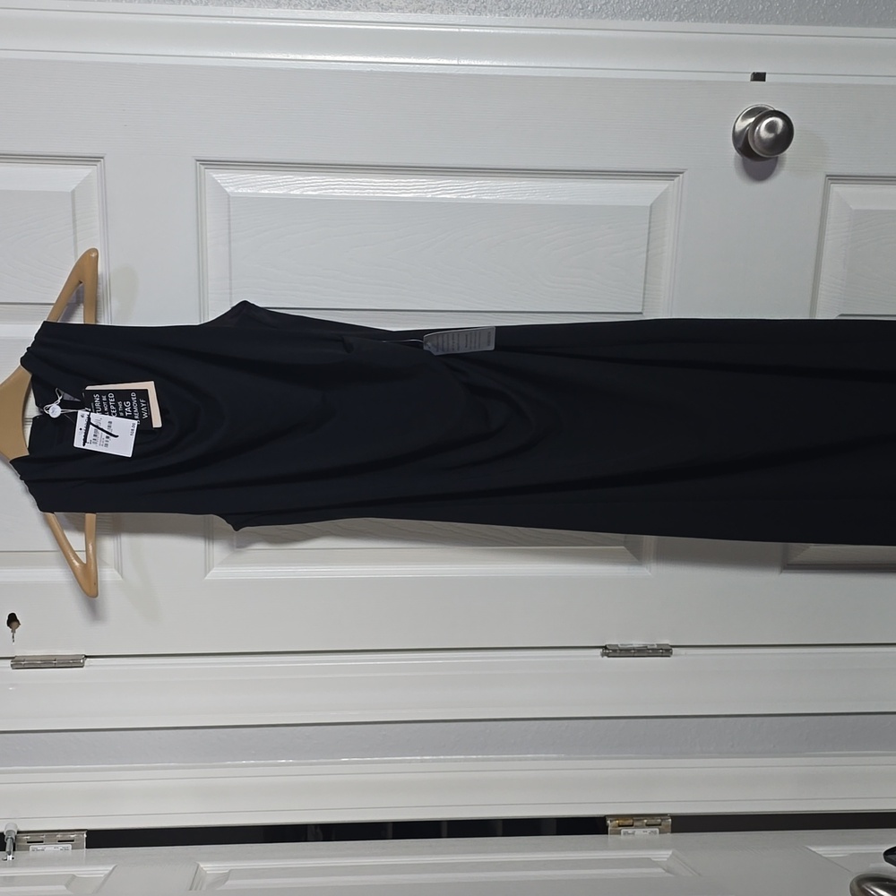 NEW The Georgina Cowl Neck Gown WAYF BLACK Size S**